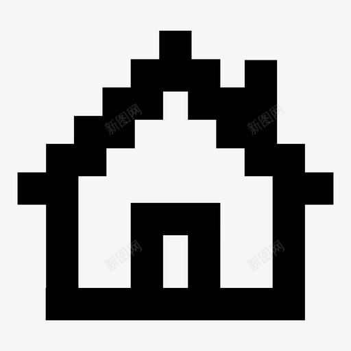 住宅8位公寓图标svg_新图网 https://ixintu.com 8位 住宅 像素 像素化 像素图标 公寓 城镇住宅