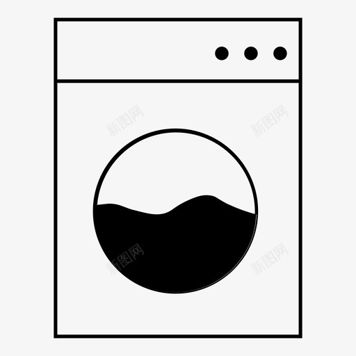 洗衣机烘干漂洗图标svg_新图网 https://ixintu.com 家用 布料 必需品 洗衣机 漂洗 烘干
