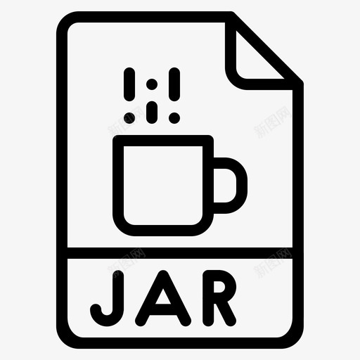 文件数据扩展名图标svg_新图网 https://ixintu.com jar java 扩展名 数据 文件 文件类型 文本 格式 空格 类型