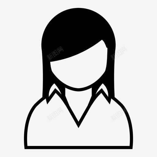 衬衫女士上衣图标svg_新图网 https://ixintu.com 上衣 办公室 商务 女士 女孩 工作 服装 用户包 衬衫