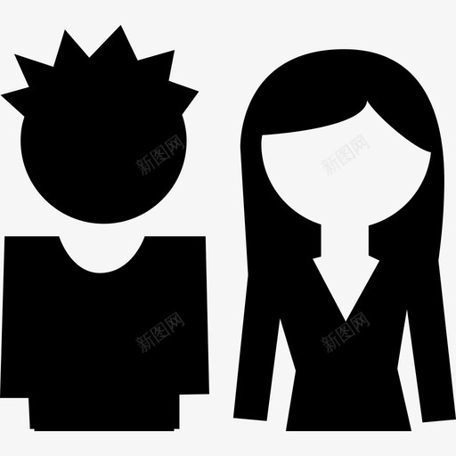 学生一对一男一女人学术1图标svg_新图网 https://ixintu.com 人 学术1 学生一对一男一女