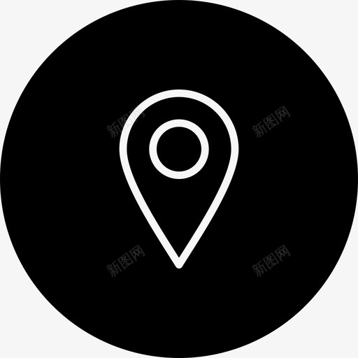 地图图钉点地点图标svg_新图网 https://ixintu.com 位置 区域 图例 地图图钉 地点 实体应用图标 导航 方向 检查 点