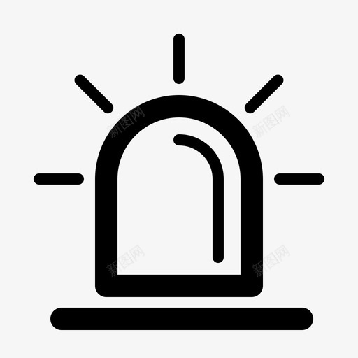 警笛保安安全图标svg_新图网 https://ixintu.com 保安 保护 停车 安全 救护车 灯 警察 警报器 警笛 锁 防护罩
