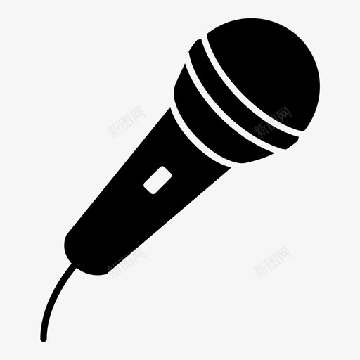 麦克风音频输入图标svg_新图网 https://ixintu.com 卡拉OK 声音 录音 歌手 访谈 输入 音乐 音频 麦克风