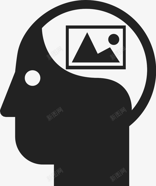 视觉艺术想象图标svg_新图网 https://ixintu.com 思考 想象 理解 看见 艺术 视觉