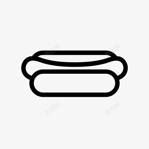 热狗面包脂肪图标svg_新图网 https://ixintu.com 午餐 垃圾食品 晚餐 法兰克福香肠 热狗 肉 脂肪 面包 食物 香肠