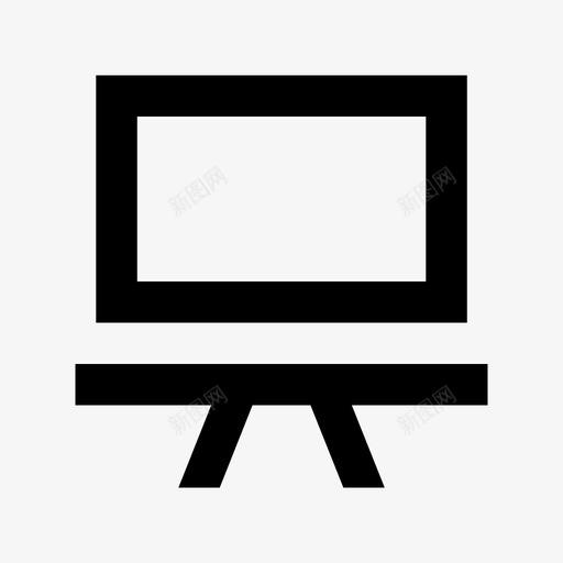 白板会议室教室图标svg_新图网 https://ixintu.com 会议室 展示板 教室 教师 教授 演示 画架 白板 网页设计和开发材料设计图标