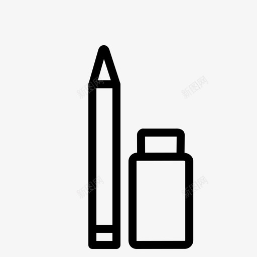 铅笔和橡皮擦铅笔和U盘工具图标svg_新图网 https://ixintu.com 办公室 学校 学校和教育卷2 工具 文具 用品 绘图 钢笔和墨水 铅笔和U盘 铅笔和橡皮擦