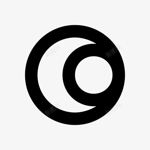 月蚀浅层阴影图标svg_新图网 https://ixintu.com 中心 内部 占星术 圆 天文学 形状 月蚀 浅层 编辑器用户界面图标 阴影 黑暗