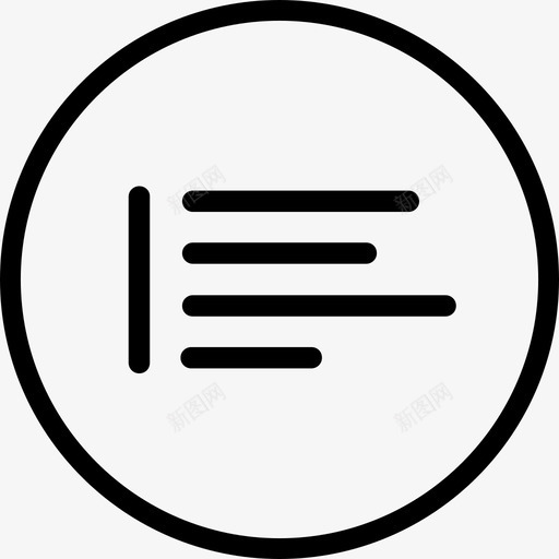 左对齐单词文本图标svg_新图网 https://ixintu.com 书写 副本 单词 圆圈 字母 左对齐 文本 文档 样式 格式