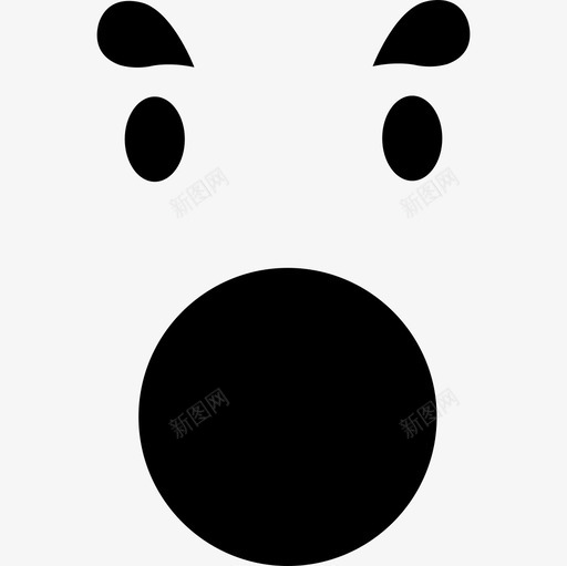 表情方块惊讶脸张开圆口界面情绪正常图标svg_新图网 https://ixintu.com 情绪正常 界面 表情方块惊讶脸张开圆口