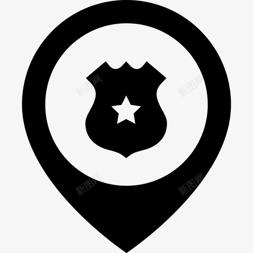 警察局别针警官图标svg_新图网 https://ixintu.com 侦探 别针 别针实心 地图 地点 手铐 指针 监狱 罪犯 警官 警察局