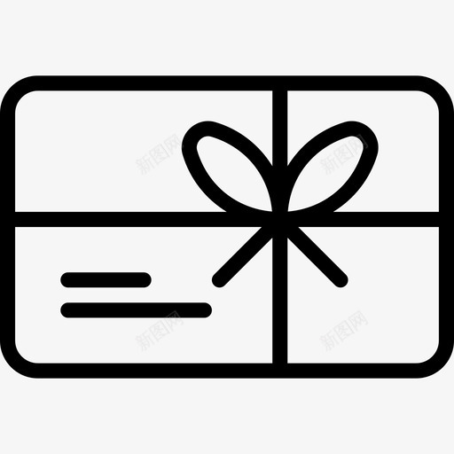 礼品卡免费物品付款图标svg_新图网 https://ixintu.com 付款 免费物品 免费设置线图标 商品 圣诞节 室内 生日 礼品卡 美元 货币