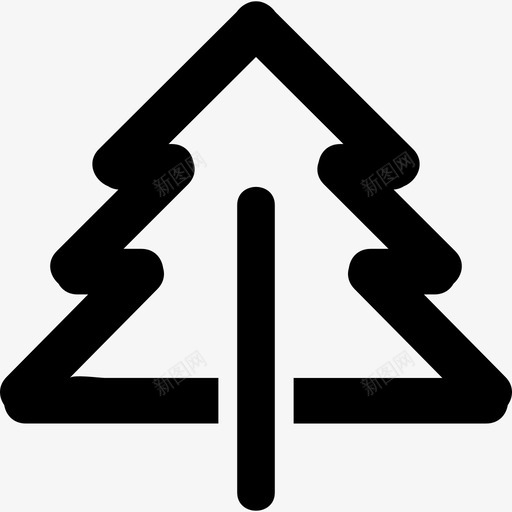 松树粗轮廓自然树图标svg_新图网 https://ixintu.com 松树粗轮廓 树图标 自然