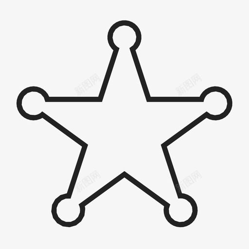 明星徽章法律图标svg_新图网 https://ixintu.com 保安 保护 徽章 明星 法律 警官 警察 警长