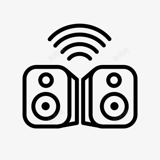 扬声器wifi连接扬声器无线扬声器图标svg_新图网 https://ixintu.com 便携式扬声器 声音 已连接 扬声器wifi 数字连接 无线扬声器 蓝牙 连接扬声器 音乐