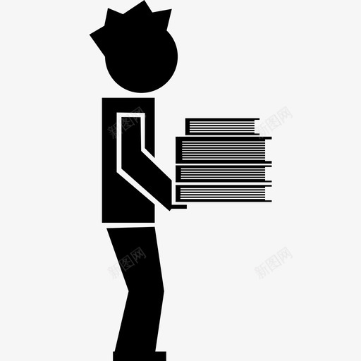 学生站在书堆前教育学术1图标svg_新图网 https://ixintu.com 学术1 学生站在书堆前 教育