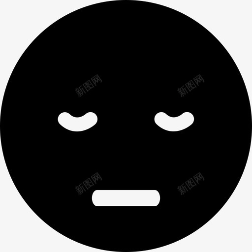 昏昏欲睡的表情方块脸界面情绪充盈图标svg_新图网 https://ixintu.com 情绪充盈 昏昏欲睡的表情方块脸 界面
