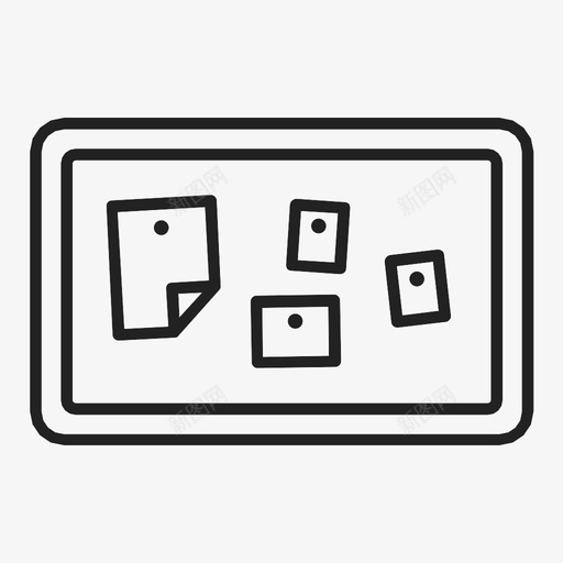 布告栏胶粘物提醒图标svg_新图网 https://ixintu.com 便笺 布告板 布告栏 手提箱 提醒 照片 胶粘物 软木板 钉板