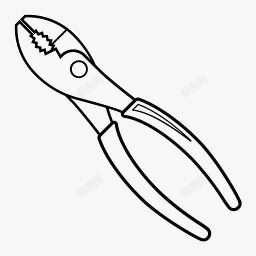 钳子汽车夹子图标svg_新图网 https://ixintu.com 五金 夹子 工具 工具箱 汽车 珠宝 电线 紧固 维修 钳子