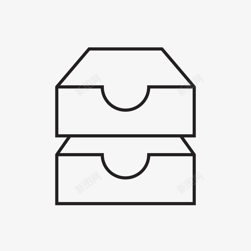 堆叠的用户界面线图标svg_新图网 https://ixintu.com 堆叠的用户界面线图标