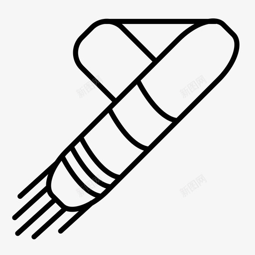 围巾冬季保暖图标svg_新图网 https://ixintu.com 保暖 冬季 围巾 时尚 条纹 款式 裹身 防寒 防雪