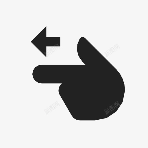 向左滑动向左拖动手指图标svg_新图网 https://ixintu.com 刷卡器 向左制表符 向左拖动 向左滑动 手 手势 手指 触摸