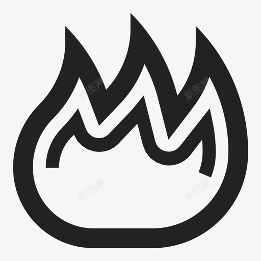 火烧热图标svg_新图网 https://ixintu.com 地狱 火 火安全 烧 热