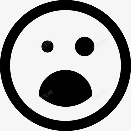 黑眼和张嘴表情图方脸界面圆润情绪圆润图标svg_新图网 https://ixintu.com 情绪圆润 界面圆润 黑眼和张嘴表情图方脸