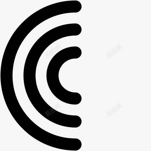 广播频率收音机图标svg_新图网 https://ixintu.com wifi 声音 广播 收音机 波浪 电话 连接 频率
