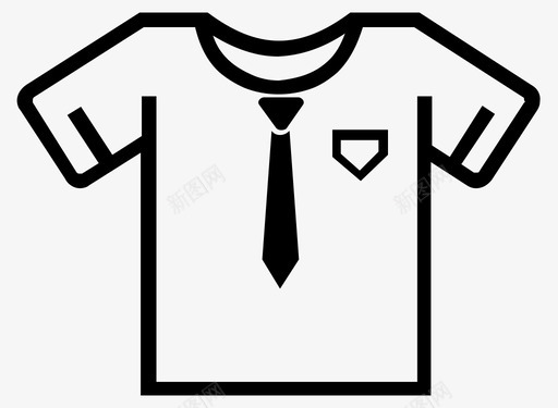 T恤衣服彩色图标svg_新图网 https://ixintu.com T恤 办公室 夏季 彩色 衣服 面饰 领带