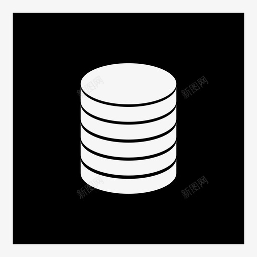 数据库硬币堆服务器图标svg_新图网 https://ixintu.com 信息 存储 搜索 数据库 服务器 服务器数据存储 现金 硬币堆 访问 货币