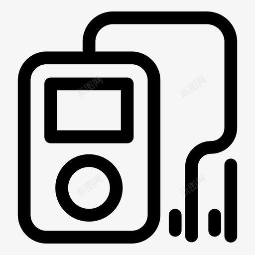 音乐播放器音频乐趣图标svg_新图网 https://ixintu.com 乐趣 工作 技术线图标 收听 收音机 音乐播放器 音频