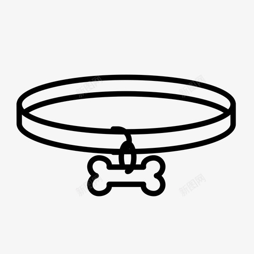 狗项圈脖子徽章图标svg_新图网 https://ixintu.com 宠物 徽章 狗和公司 狗项圈 皮带 脖子 身份 配件 骨头