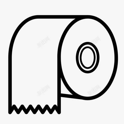 卫生纸毛巾卷图标svg_新图网 https://ixintu.com 卫生纸 卷 宽 成形 毛巾 毛绒 清洁 精致