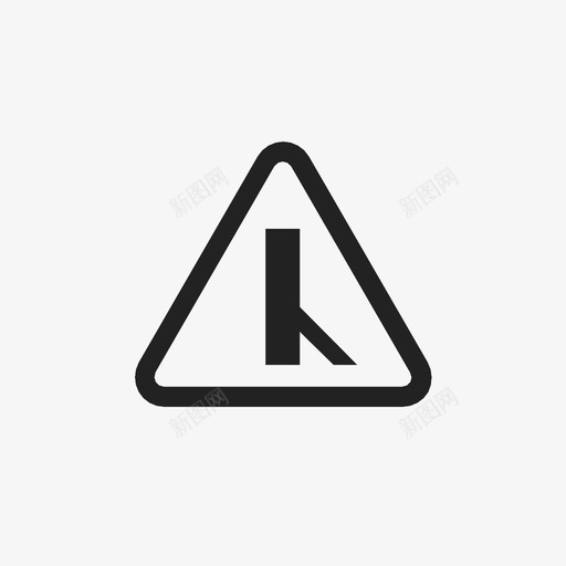 入口匝道前进指示图标svg_新图网 https://ixintu.com 三角形 信号 入口匝道 前进 加号 右侧 指示 标志 道路