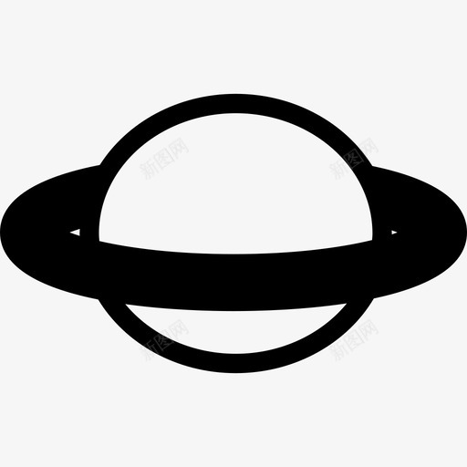 环绕着一圈的行星形状形状科学图标svg_新图网 https://ixintu.com 形状 环绕着一圈的行星形状 科学图标