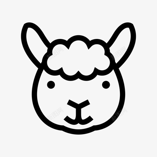 绵羊动物咩图标svg_新图网 https://ixintu.com 农场动物 剪 动物 动物和鸟类线图标 咩 母羊 绵羊 羊毛 羔羊