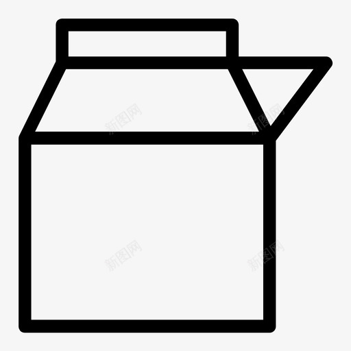 牛奶盒包装物品图标svg_新图网 https://ixintu.com 利乐 包装 材料 牛奶盒 物品 设计师必备品第1卷 食品 饮料