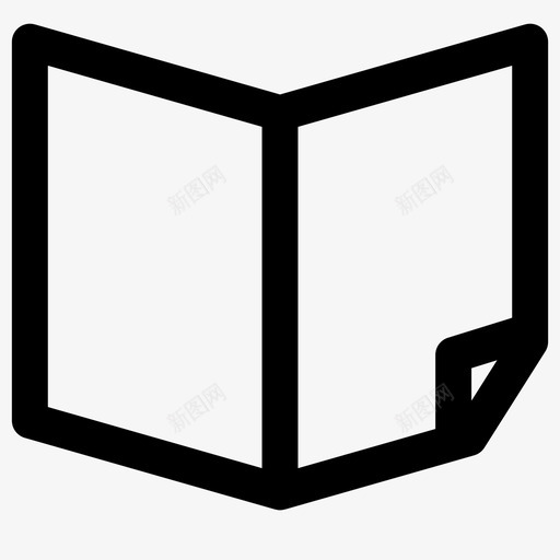 小册子书页小说图标svg_新图网 https://ixintu.com 书页 传单 小册子 小说 广告 折页 纸张