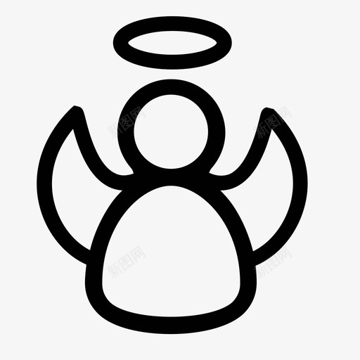 天使恶魔守护者图标svg_新图网 https://ixintu.com 圣人 天使 天堂 守护者 恶魔 灵魂 神圣 翅膀