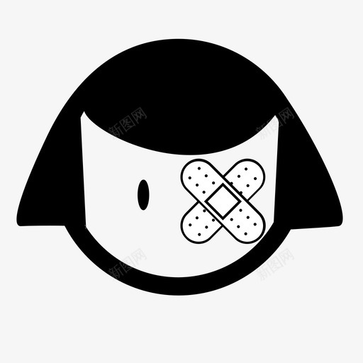 眼科手术女孩图标svg_新图网 https://ixintu.com 眼科手术女孩