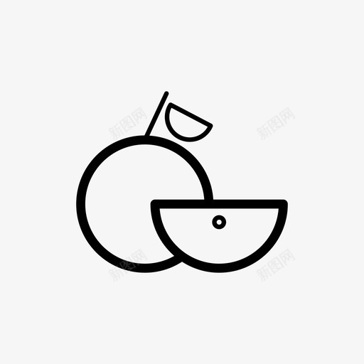 橙子甜点水果图标svg_新图网 https://ixintu.com 果汁 橙子 水果 甜点 食物