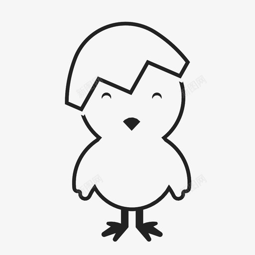孵化啄出新生活图标svg_新图网 https://ixintu.com 假日 偷窥 出生 啄出 复活节 婴儿 孵化 新生活 鸟 鸡