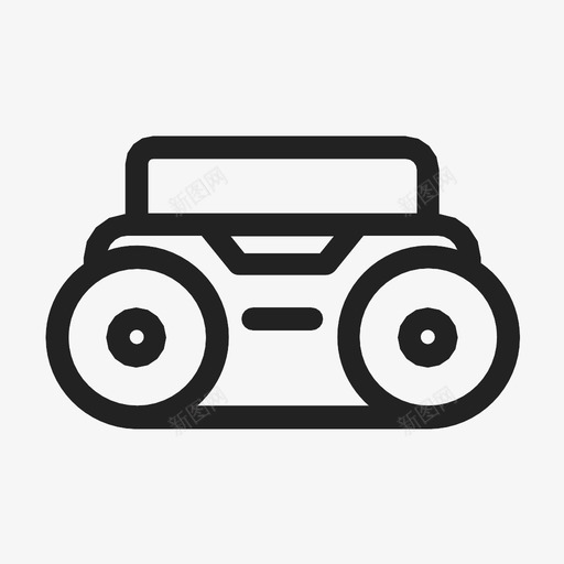 音箱卷轴收音机图标svg_新图网 https://ixintu.com 不 保持 出售 卷轴 听 播放器 收音机 粗体 金色 音乐 音箱