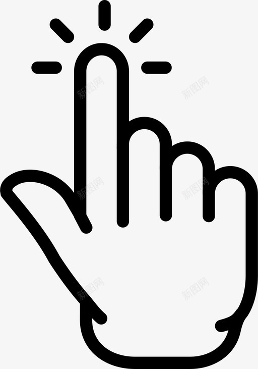 点击粉碎图标手势轮廓svg_新图网 https://ixintu.com 点击 粉碎图标手势轮廓