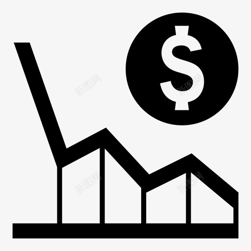 熊市损失资金股票图标svg_新图网 https://ixintu.com 下跌 图表 失败 投资 损失资金 熊市 统计 美元 股票 货币交易 金融