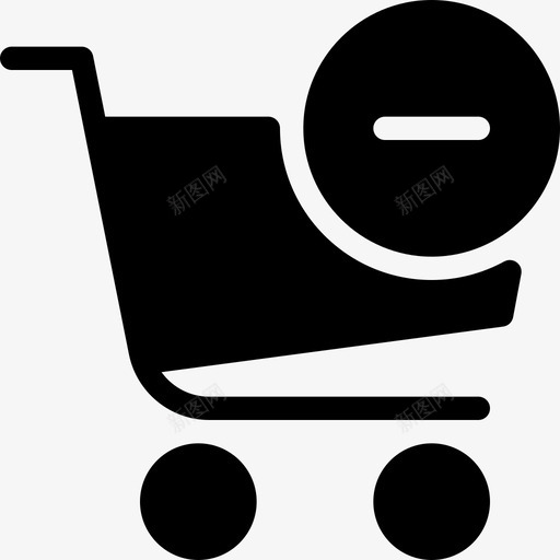 购物车删除集市图标svg_新图网 https://ixintu.com 删除 包 墙 查找 电子商务 电子商务实心图标 购物车 集市