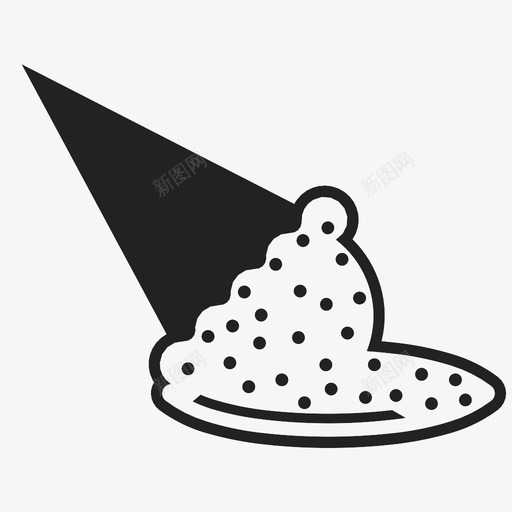融化的冰淇淋粘稠的冰淇淋图标svg_新图网 https://ixintu.com 下降的 冰淇淋 地板的 夏天的 热的 秋天的 粘稠的 融化的冰淇淋