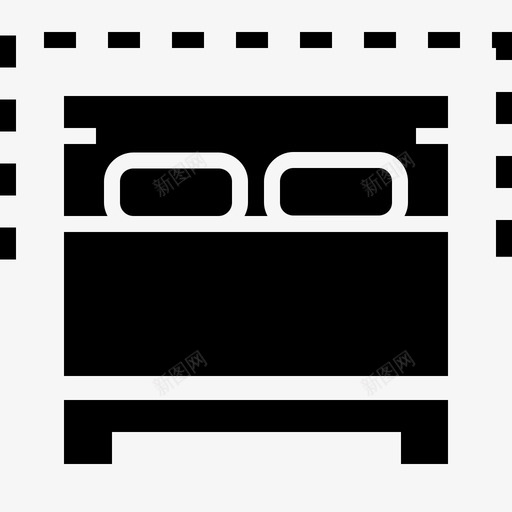 床标识酒店图标svg_新图网 https://ixintu.com 双人 另一张 家具 床 情侣 推迟 新鲜 旅行和酒店实心 标识 酒店 附加
